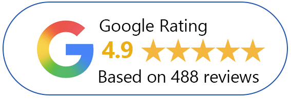 Outstanding Google reviews 4.9 stars